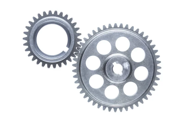 Two Connected Gears — Stock Photo, Image