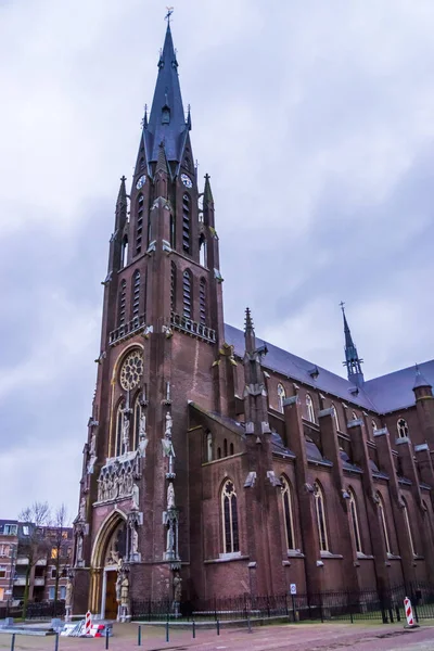 Seitenansicht Der Lambertus Kirche Veghel Niederlande Beliebte Mittelalterliche Architektur Durch — Stockfoto