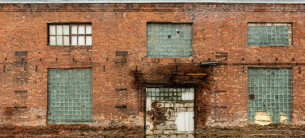 Fasáda Staré Panoramatické Struktury Továrny — Stock fotografie