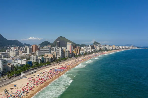 Vista Aérea Panorámica Las Playas Río Janeiro Durante Verano — Foto de Stock