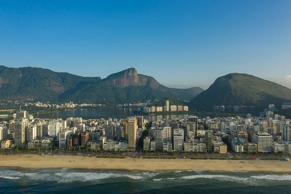 Vista Aérea Panorámica Del Lago Arquitectura Circundante Río Janeiro —  Fotos de Stock