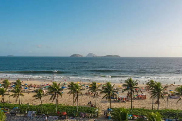 Manhã Céu Limpo Sobre Praia Ipanema Rio Janeiro Brasil — Fotografia de Stock