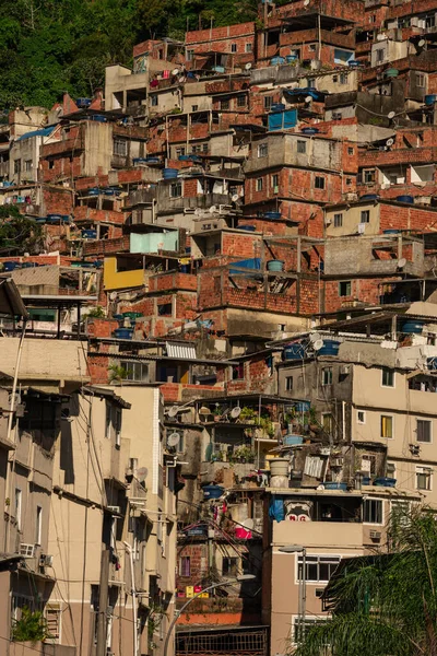 Close Rocinha Favela Rio Janeiro Brasil — Fotografia de Stock