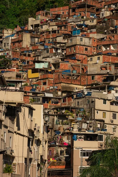 Rio de Janeiro Brezilya 'da Rocinha gecekondu mahallesinin yakın çekimi