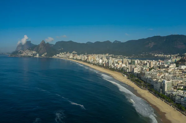 Vista Panorámica Playa Ipanema Leblon Río Janeiro Brasil —  Fotos de Stock
