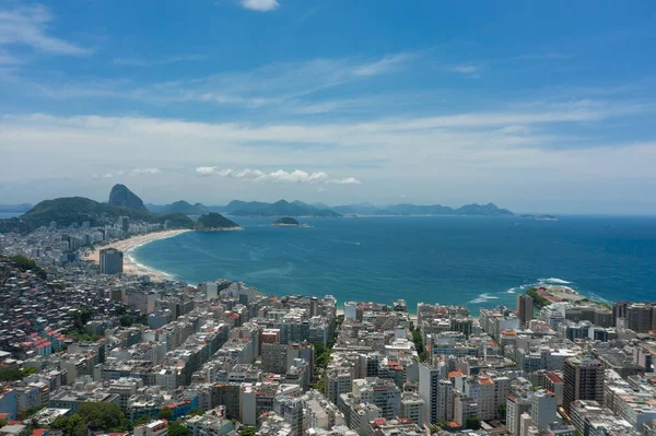 Panorâmica Drone Shot Das Praias Rio Janeiro Brasil — Fotografia de Stock