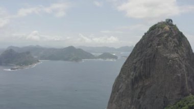 Rio de Janeiro Brezilya 'daki Sugar Loaf Dağı' nın havadan görünüşü.