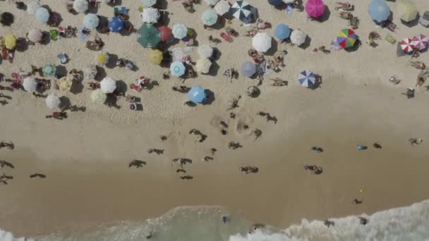 Vista Aérea Dron Las Playas Costa Río Janeiro Brasil Durante — Vídeo de stock