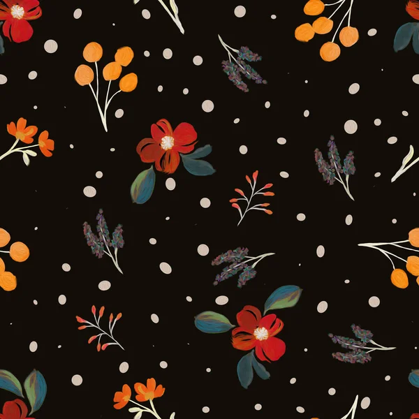 Безшовний Абстрактний Квітковий Візерунок Акварельний Живопис Дизайн Текстилю — стокове фото