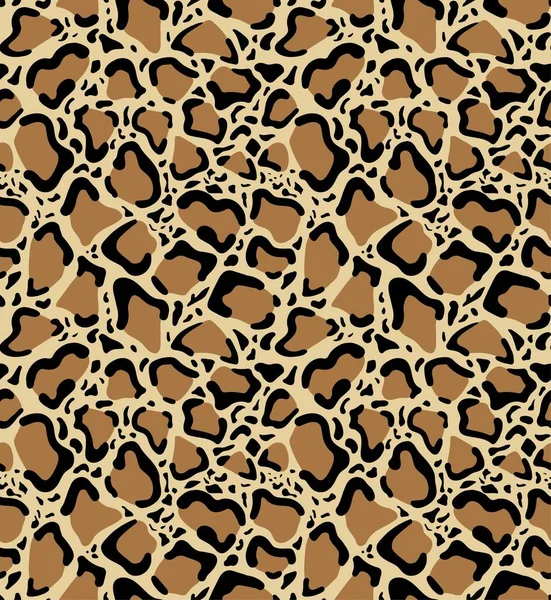 Леопард Безшовний Візерунок Шкіряний Фон Тигра Тваринний Принт Люстрація — стоковий вектор