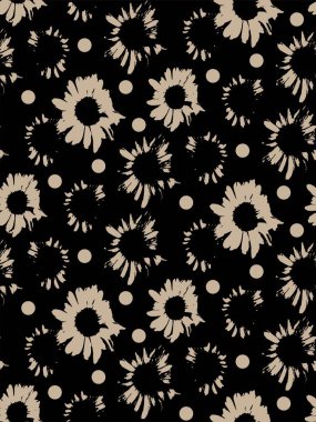 Kusursuz çiçek deseni. Çiçek dokusu. Çiçekler ve benekli, kusursuz renkli desenler. El yapımı kumaş, hediye paketi, duvar tasarımı.