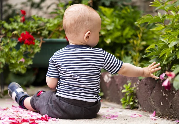 Der kleine Junge spielt — Stockfoto