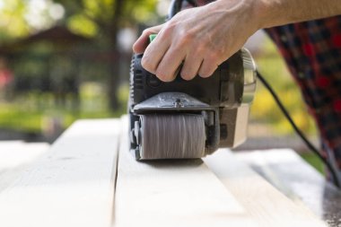 Marangoz elektrik planlayıcı ile çalışır 