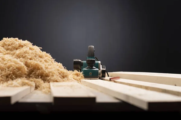 Fából készült termékek gyártása. Ácsműhely — Stock Fotó
