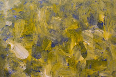 Kağıt üzerinde renkli guaj vuruşları