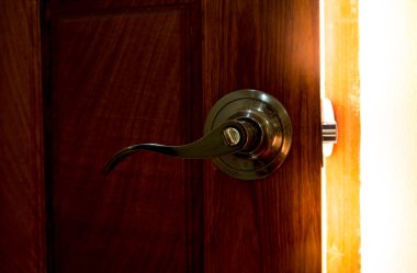 Açık kapı kolları ışık. görüş açın.