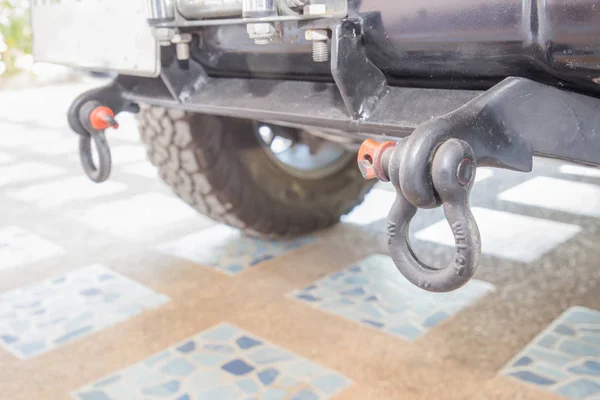 Trailer hitch or towbar on the car — Stock Photo, Image