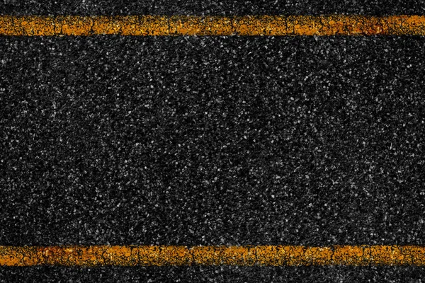 Textura de fondo de asfalto con grano fino con Yellow Stri — Foto de Stock