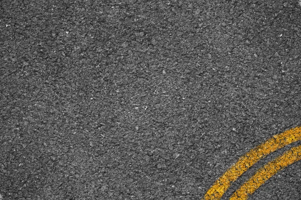 Asphalt Hintergrund Textur Mit Einigen Feinen Körnung Mit Gelbem Streifen — Stockfoto