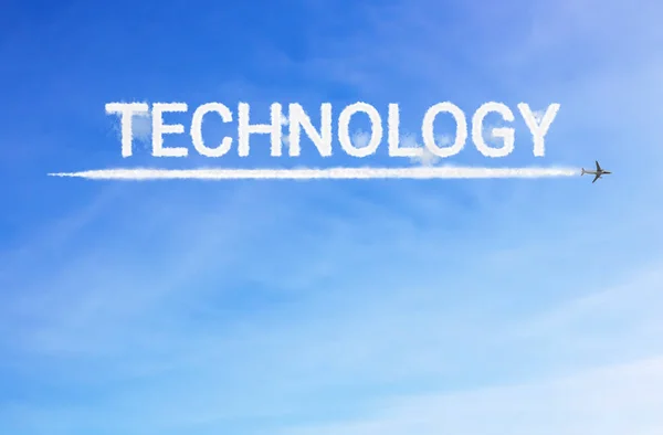 Tecnologia Nuvem Está Céu Fundo — Fotografia de Stock