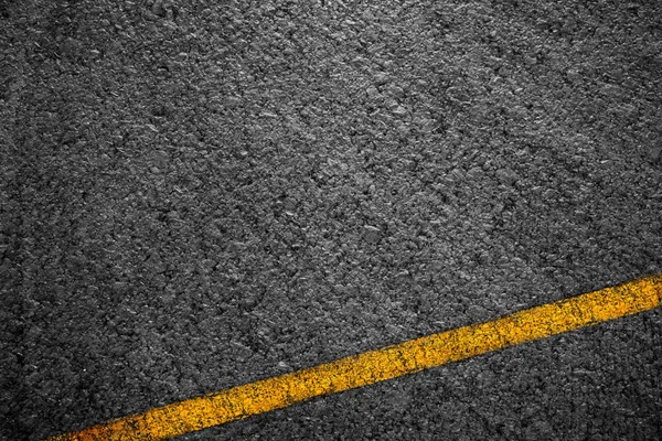 Asphalt Hintergrund Textur Mit Einigen Feinen Körnung Mit Gelbem Streifen — Stockfoto