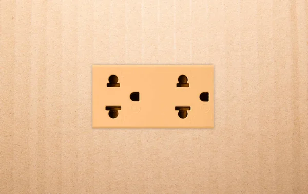 Double Plug Socket Wall Paper Background — Stock Photo, Image