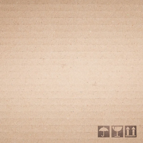 Symbol Box Paper Texture Brown Sheet Background — Stock Photo, Image