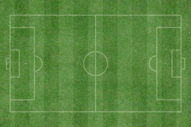 yeşil çim doku arka planını futbol alanı üstten görünüm