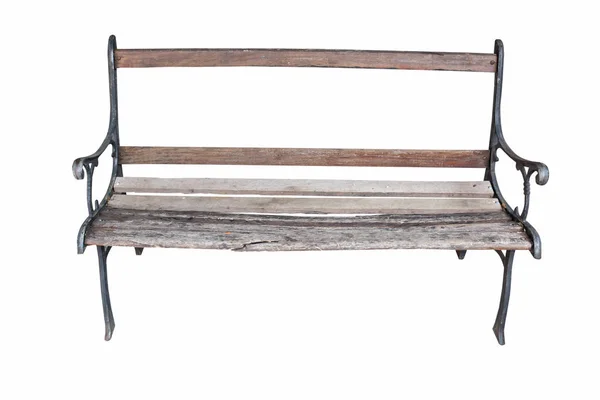 Antique Bench Isolated White Background — Stock Photo, Image