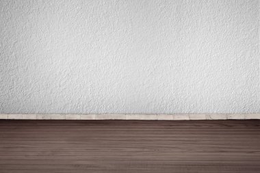 Yolda eski vintage beyaz tuğla duvar arka plan