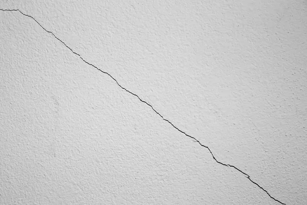 Sfondo Muro Cemento Bianco Crepa — Foto Stock