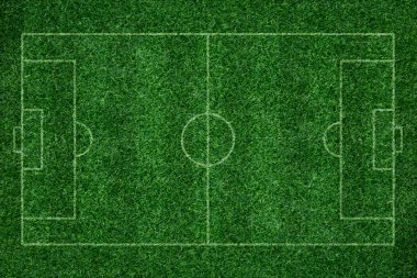 yeşil çim doku arka planını futbol alanı üstten görünüm