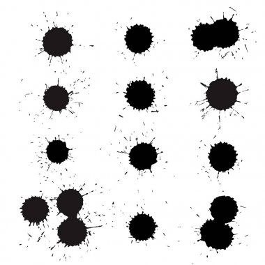 Grunge sıçramalarına set vektör