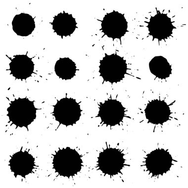 Grunge sıçramalarına set vektör