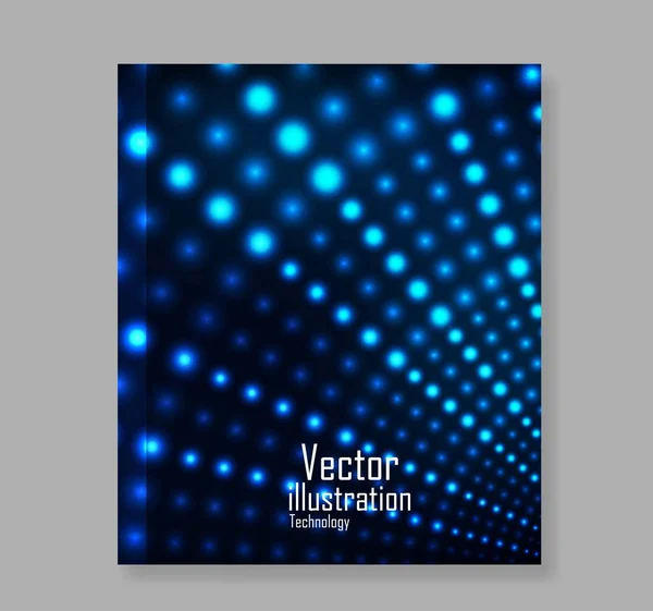 Report Copertina Tecnologia Astratta Comunicare Sfondo Illustrazione Vettoriale — Vettoriale Stock