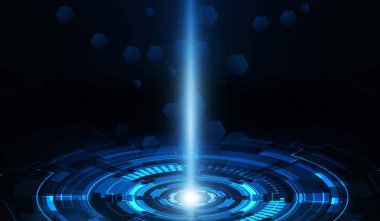 Mavi ışık ağ arka plan. Vektör çizim.