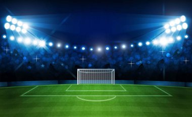 Parlak Stadyumu arena ışıklar tasarım vektör. Vektör aydınlatma