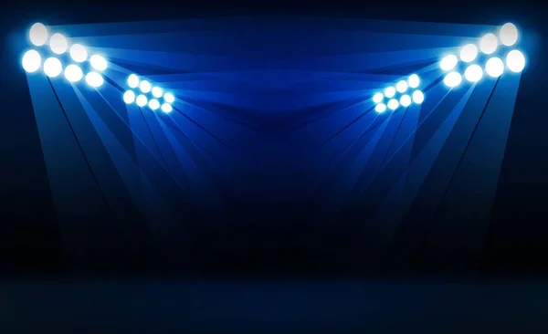 Estádio brilhante arena luzes vetor design. Iluminação vetorial — Vetor de Stock
