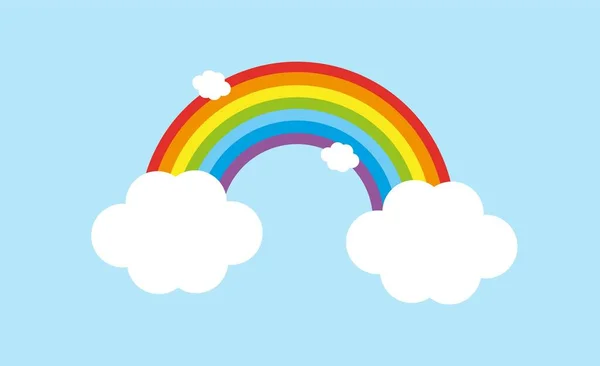 Color Rainbow With Clouds cartoon