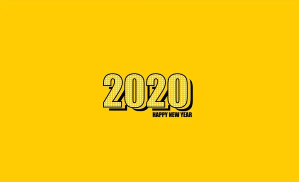 Brillantes Rayos Sol Fondo Con Feliz Año Nuevo 2020 Puntos — Foto de Stock