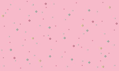 Desen Hipster Soyut ve Biçim Geometrik Çizgi Şekilleri Moda biçimi Pembe arka plan afiş tasarımı.