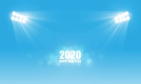 Abstrak Cahaya Keluar 2020 Natal Dan Selamat Tahun Baru - Stok Vektor