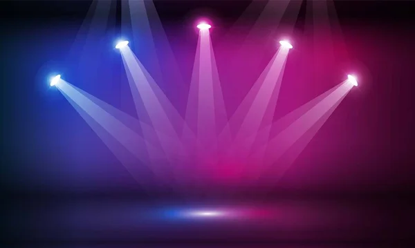 设有灯光的舞台讲台 设有灯光粉红背景设计颁奖典礼 — 图库矢量图片