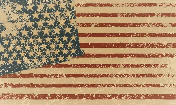 Grunge American Flag Tło Narodowy Dzień Wakacje Plakat Wektor Projekt — Wektor stockowy