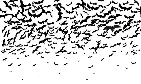 带有蝙蝠横幅海报矢量设计的万圣节背景 — 图库矢量图片