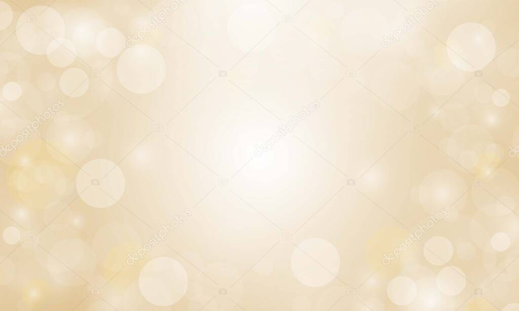 Abstract light Golden bokeh background, Christmas lights vector design.
