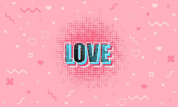 Firework Love Background Valentines Day Festive Background Vector Design — стоковый вектор