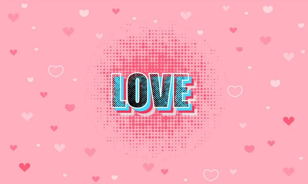 Feu Artifice Amour Fond Avec Saint Valentin Fête Fond Vecteur — Image vectorielle