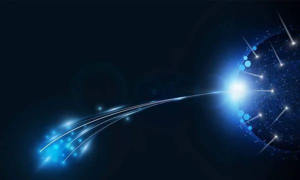 Velocità Astratta Light Out Technology Background Hitech Communication Concept Innovation — Vettoriale Stock
