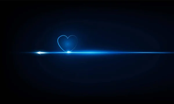 Аннотация Arrow Heart Light Out Technology Background Hitech Communication Concept — стоковый вектор